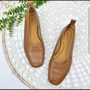 Born Beca Leather Ballet Flats Brown Sz 8.5